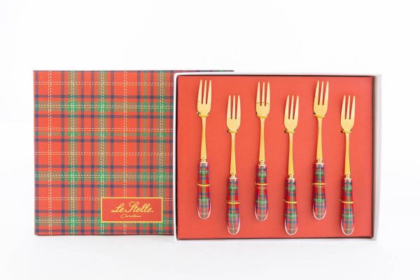 Set 6 forchettine Tartan