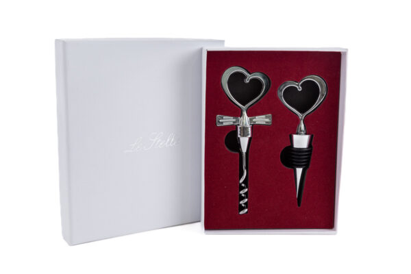 SET VINO 2 PEZZI CUORE