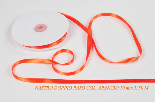 Nastro Doppio Raso 10 mm x 50 m – Arancione