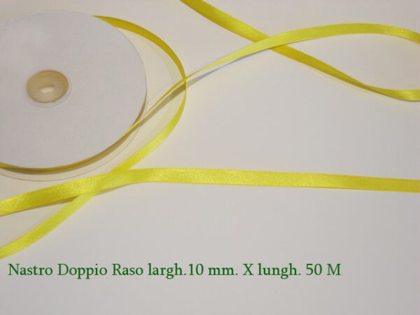 Nastro Doppio Raso 10 mm x 50 m – Giallo