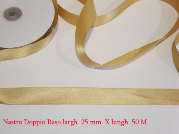 Nastro Doppio Raso 25 mm x 50 m – Beige