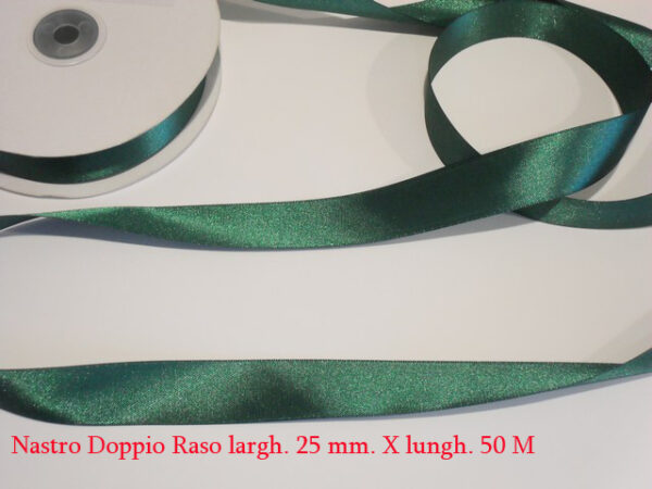 Nastro Doppio Raso 25 mm x 50 m – Verde Scuro