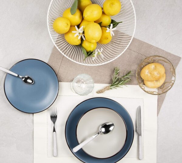 Set 18 PZ Piatti Decoro BLUE MOON – BLU/GRIGIO, STONEWARE