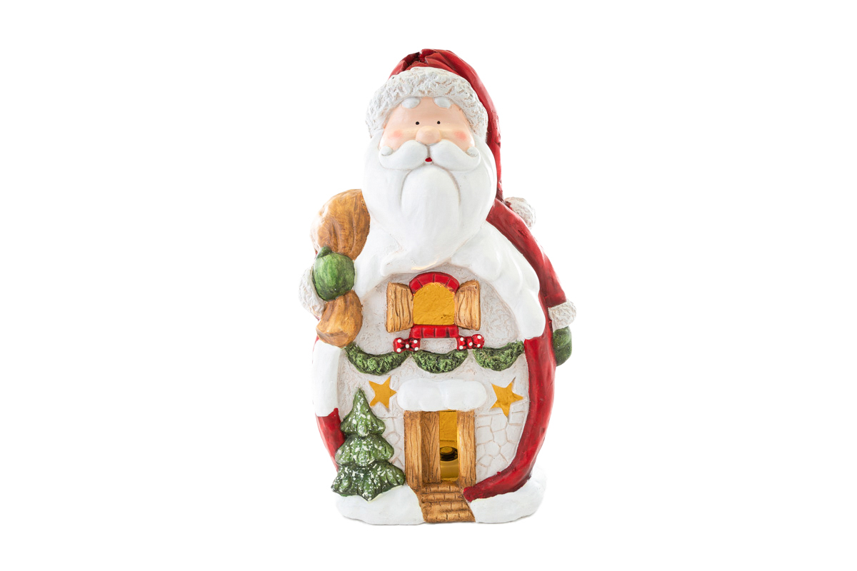 BABBO NATALE CERAMICA LED+MUSICHE 30x18xh.48 CM