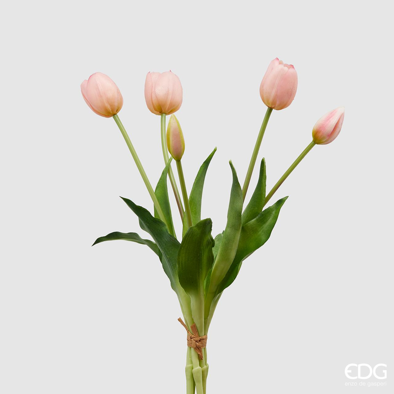 EDG Bouquet di 5 Tulipani – Rosa Chiaro